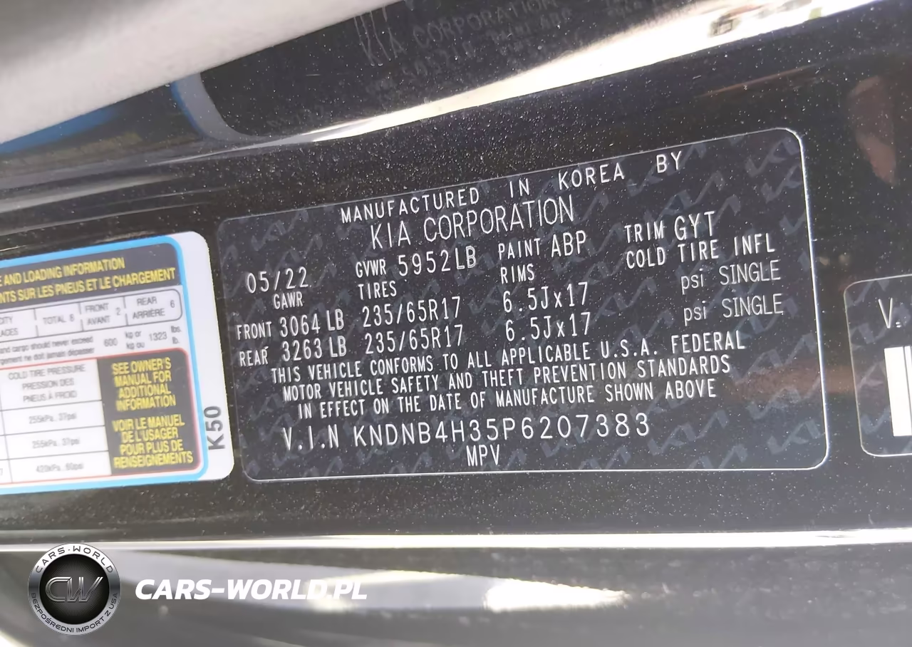 2023 Kia Carnival Mpv Lx Seat Package VIN:KNDNB4H35P6207383 - 9