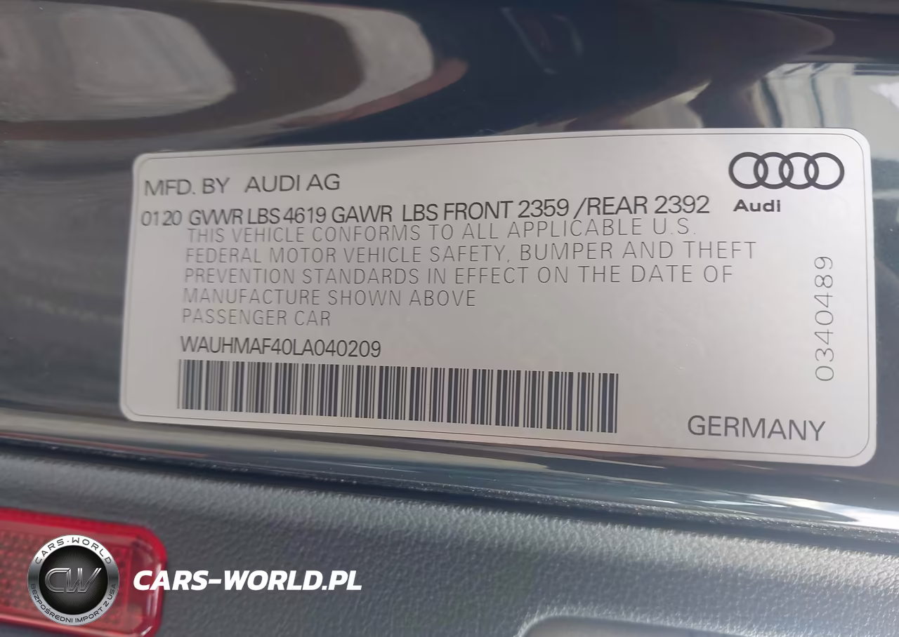 2020 Audi A4 Premium Plus 40 Tfsi Front-Wheel Drive S Tronic VIN:WAUHMAF40LA040209 - 9
