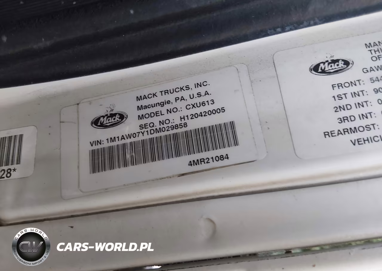 2013 Mack 600 Cxu600 VIN:1M1AW07Y1DM029858 - 8