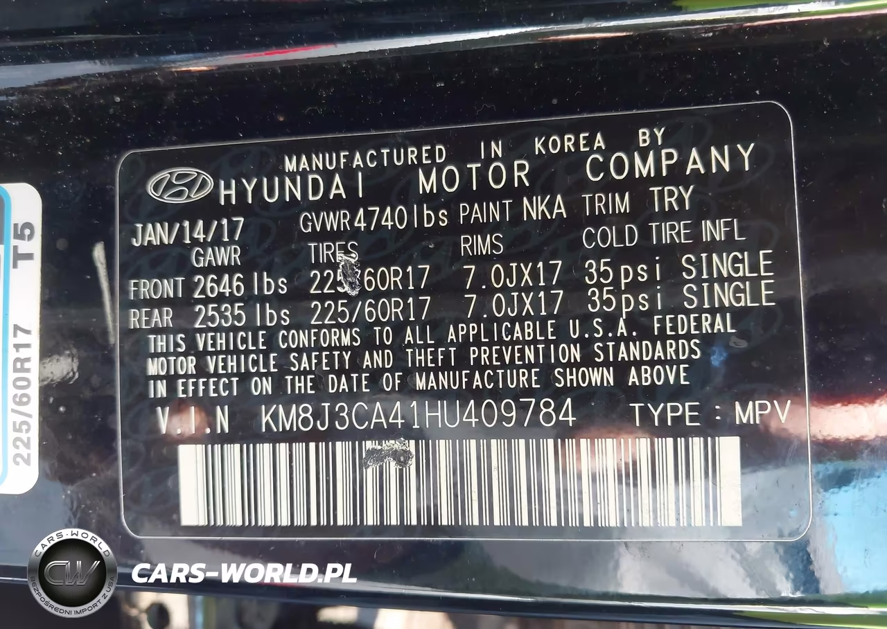 2017 Hyundai Tucson Se Plus VIN:KM8J3CA41HU409784 - 9