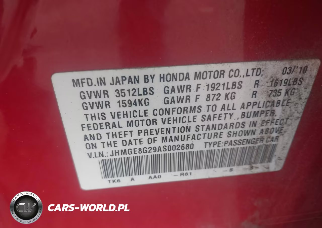 2010 Honda Fit VIN:JHMGE8G29AS002680 - 9