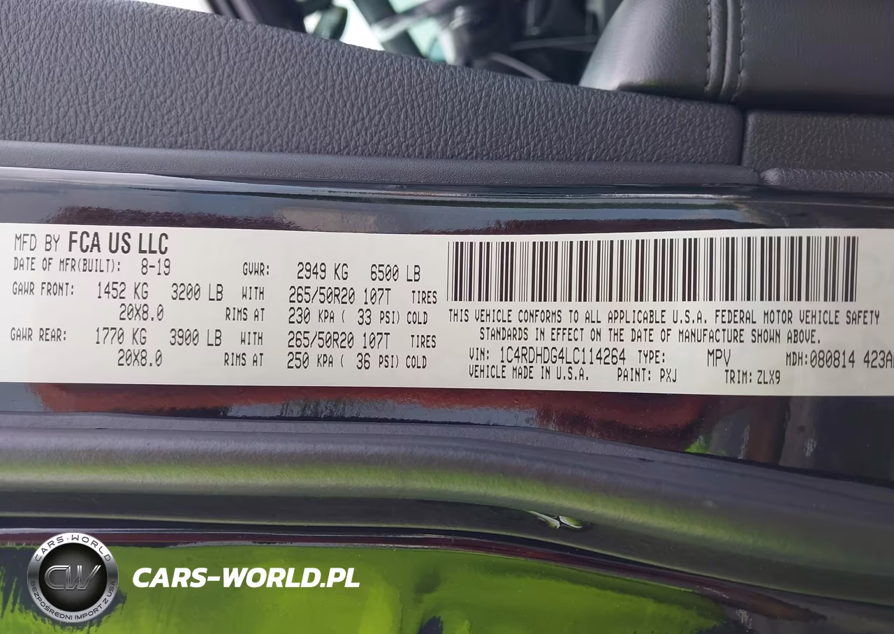 2020 Dodge Durango Gt Plus Rwd VIN:1C4RDHDG4LC114264 - 9