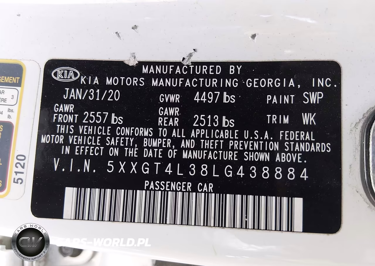 2020 Kia Optima Lx VIN:5XXGT4L38LG438884 - 9