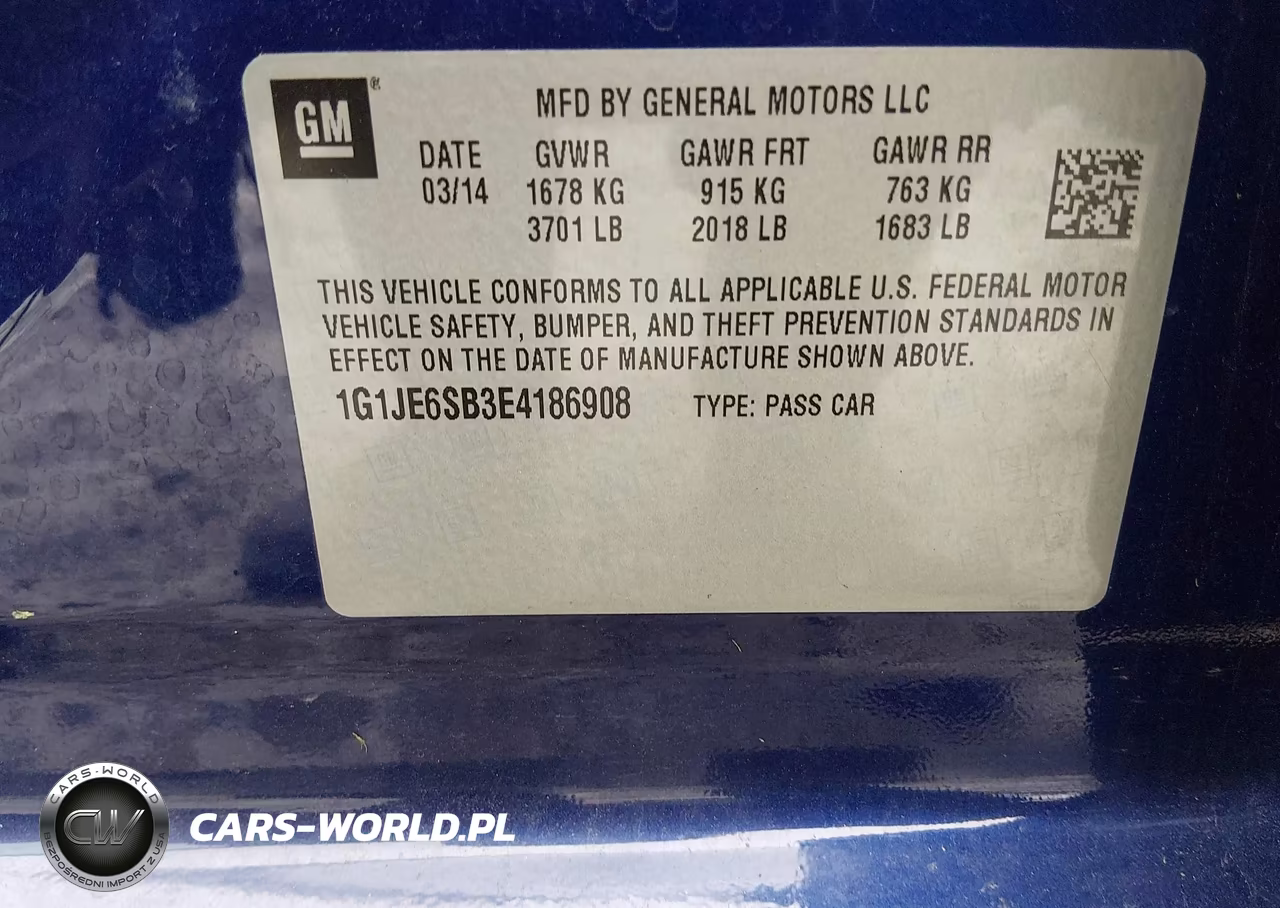 2014 Chevrolet Sonic Ltz Auto VIN:1G1JE6SB3E4186908 - 9