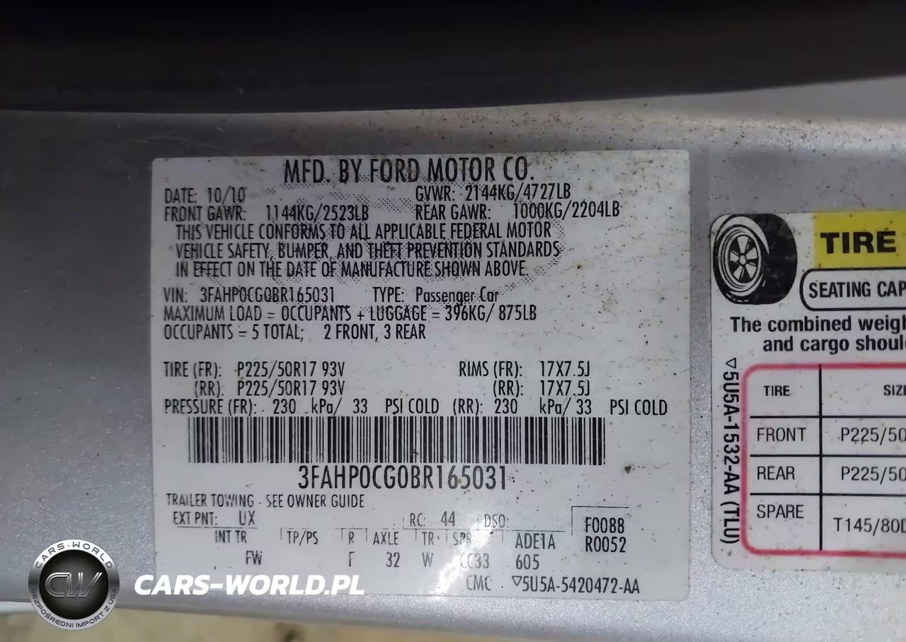2011 Ford Fusion Sel VIN:3FAHP0CG0BR165031 - 9