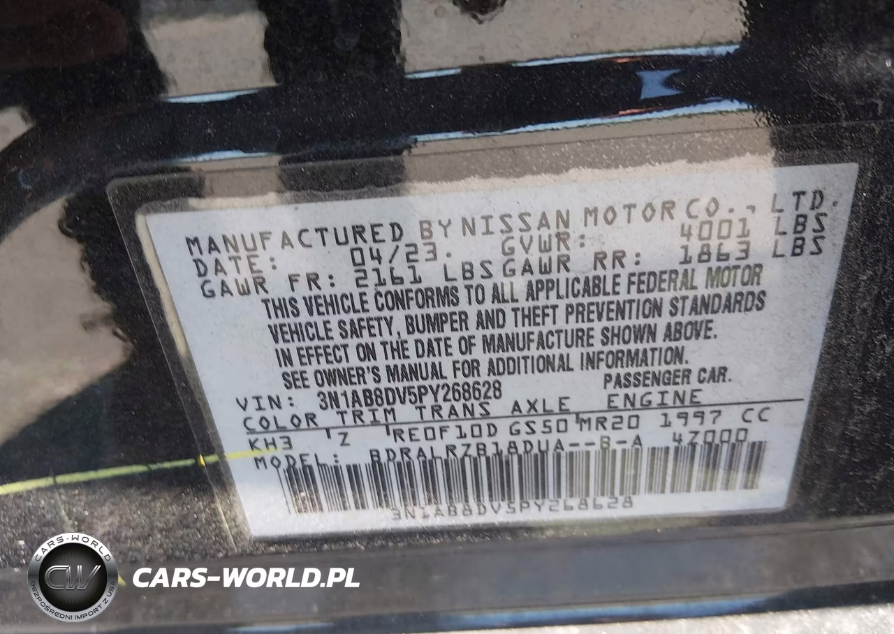 2023 Nissan Sentra Sr Xtronic Cvt VIN:3N1AB8DV5PY268628 - 9