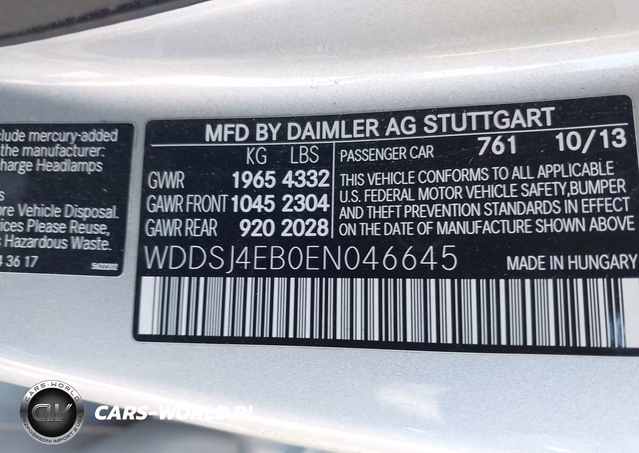 2014 Mercedes-Benz Cla 250 VIN:WDDSJ4EB0EN046645 - 9