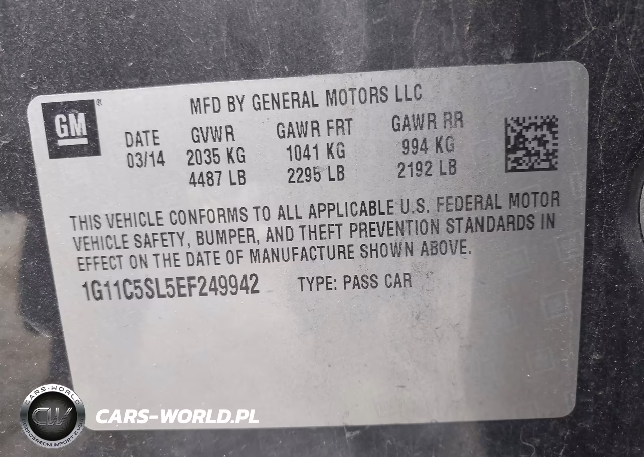 2014 Chevrolet Malibu 1Lt VIN:1G11C5SL5EF249942 - 9