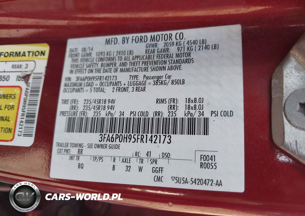 2015 Ford Fusion Se VIN:3FA6P0H95FR142173 - 9