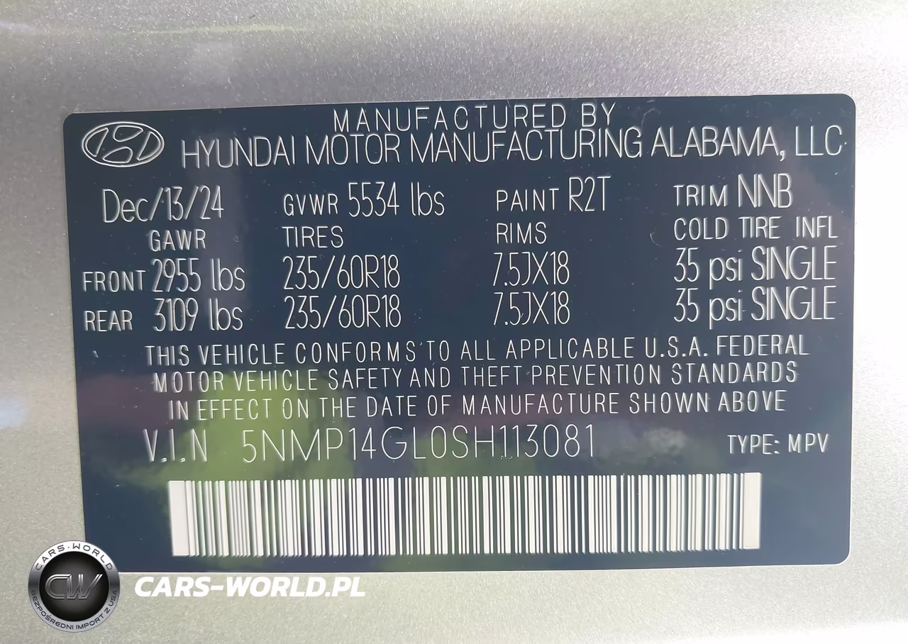 2025 Hyundai Santa Fe Se VIN:5NMP14GL0SH113081 - 9