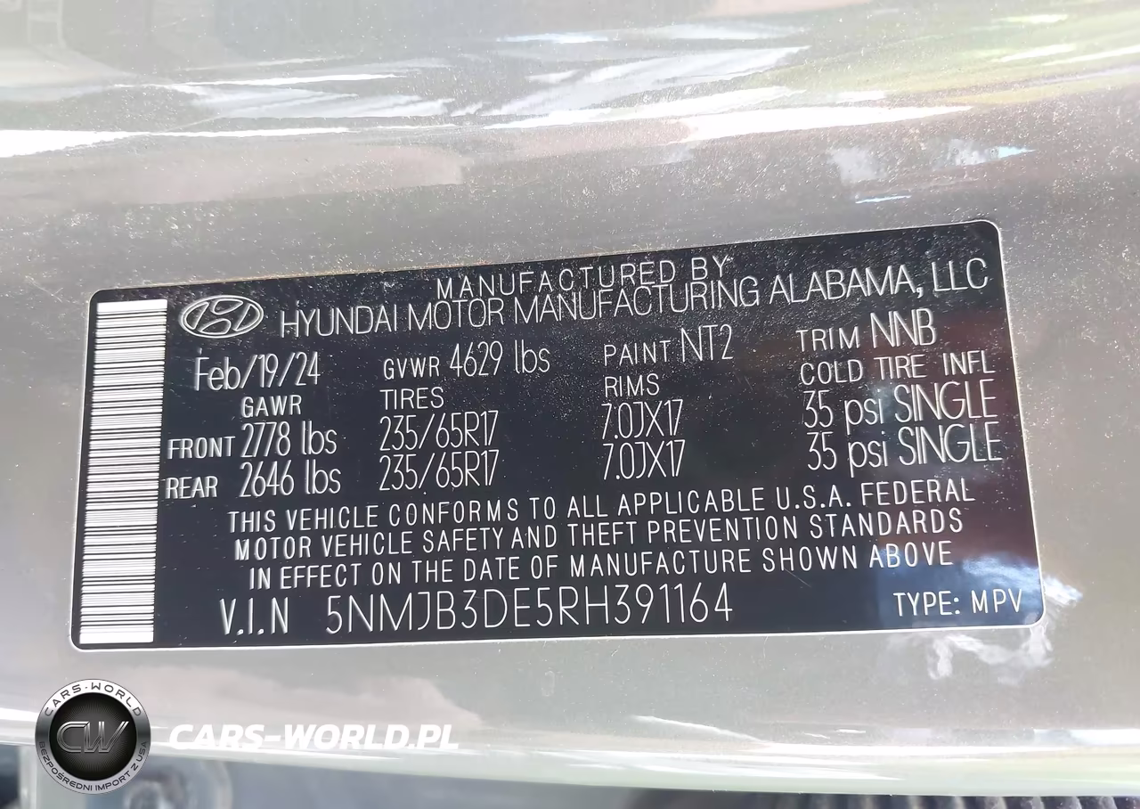 2024 Hyundai Tucson Sel VIN:5NMJB3DE5RH391164 - 9