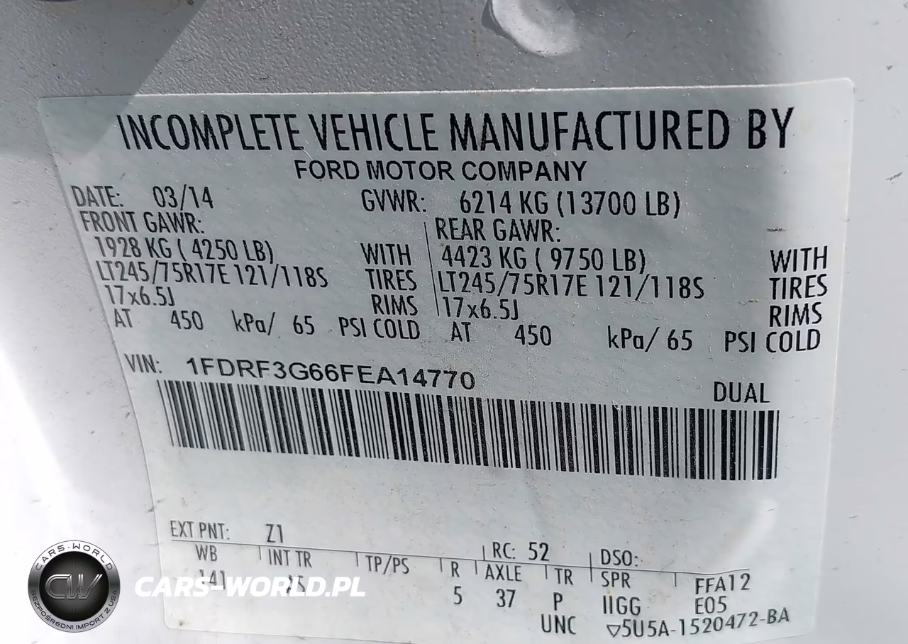 2015 Ford F-350 Chassis Xl VIN:1FDRF3G66FEA14770 - 9