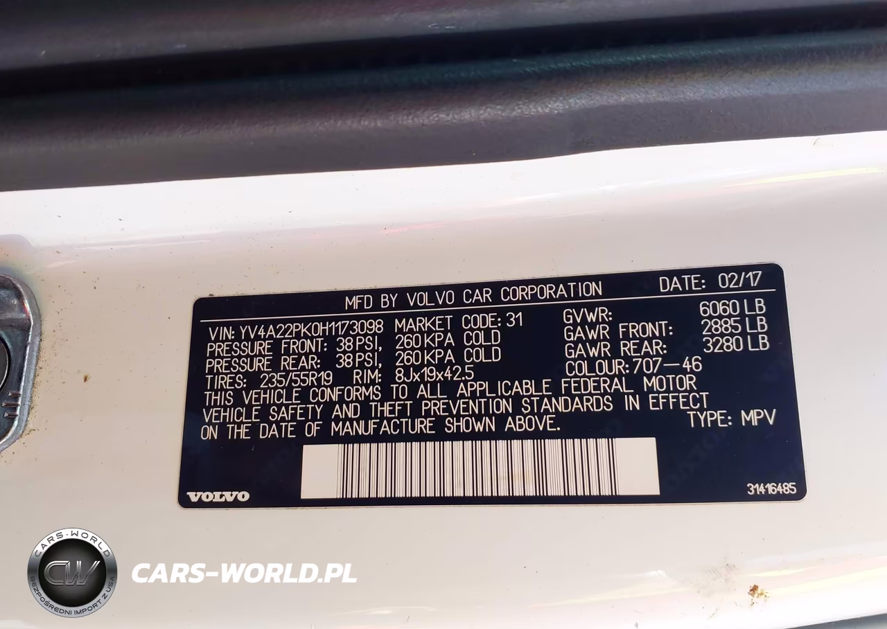 2017 Volvo Xc90 T6 Momentum VIN:YV4A22PK0H1173098 - 9