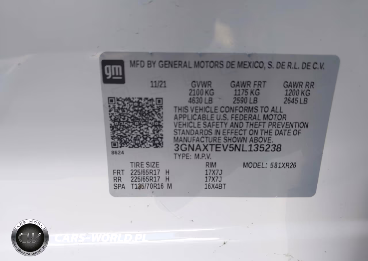 2022 Chevrolet Equinox Awd 2Fl VIN:3GNAXTEV5NL135238 - 9