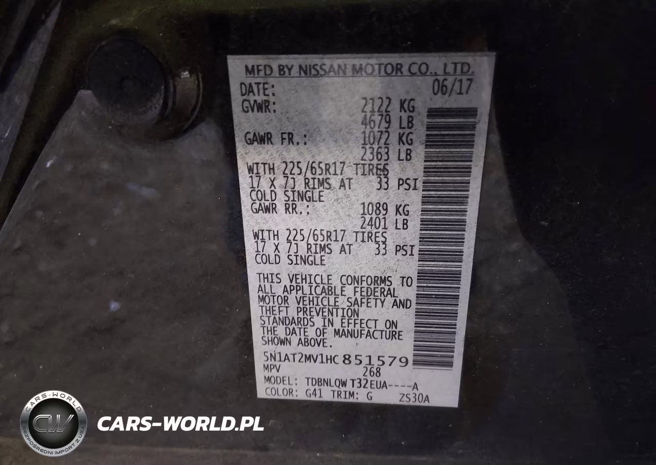2017 Nissan Rogue Sv VIN:5N1AT2MV1HC851579 - 9