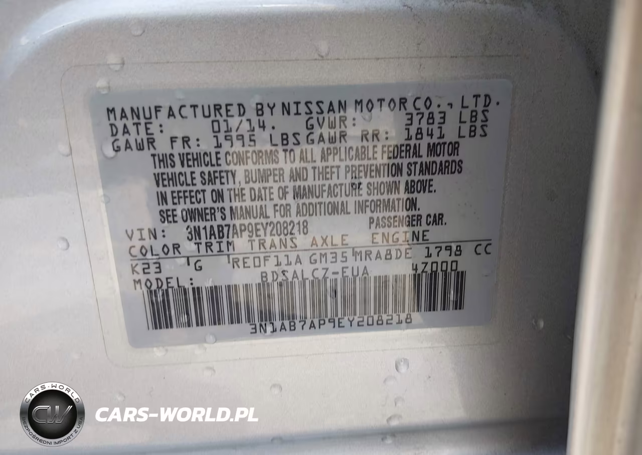 2014 Nissan Sentra S VIN:3N1AB7AP9EY208218 - 9