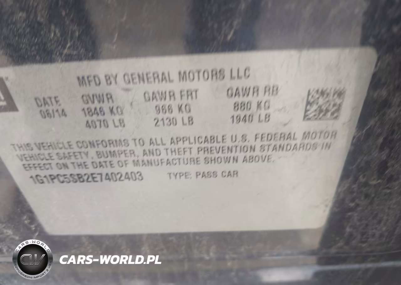 2014 Chevrolet Cruze 1Lt Auto VIN:1G1PC5SB2E7402403 - 9
