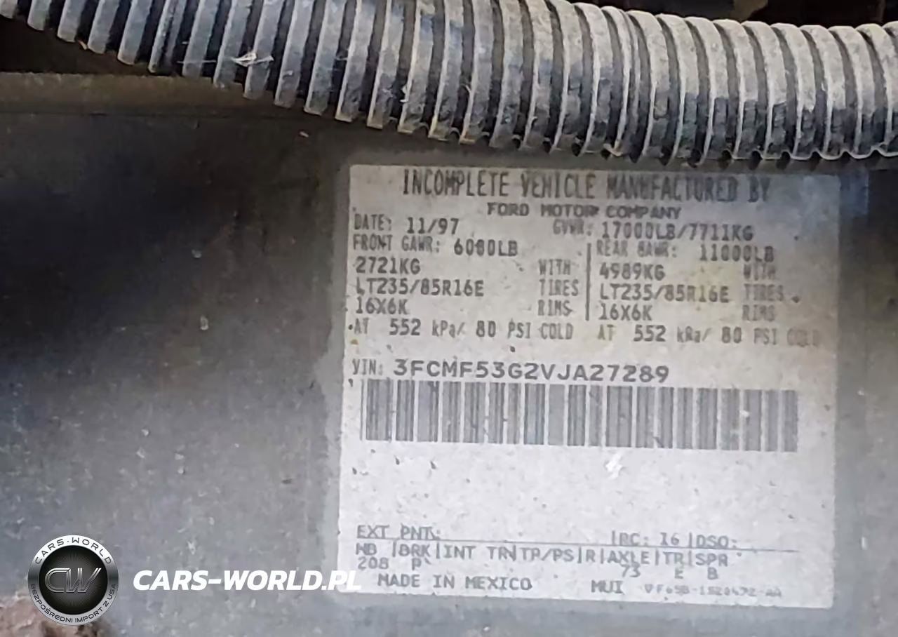 1997 Ford F530 Super Duty VIN:3FCMF53G2VJA27289 - 9