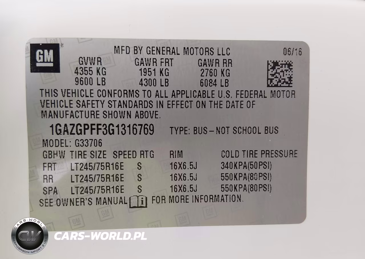 2016 Chevrolet Express 3500 Lt VIN:1GAZGPFF3G1316769 - 9