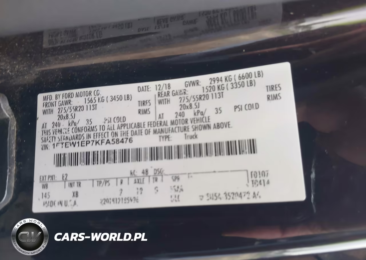 2019 Ford F-150 Xlt VIN:1FTEW1EP7KFA58476 - 9