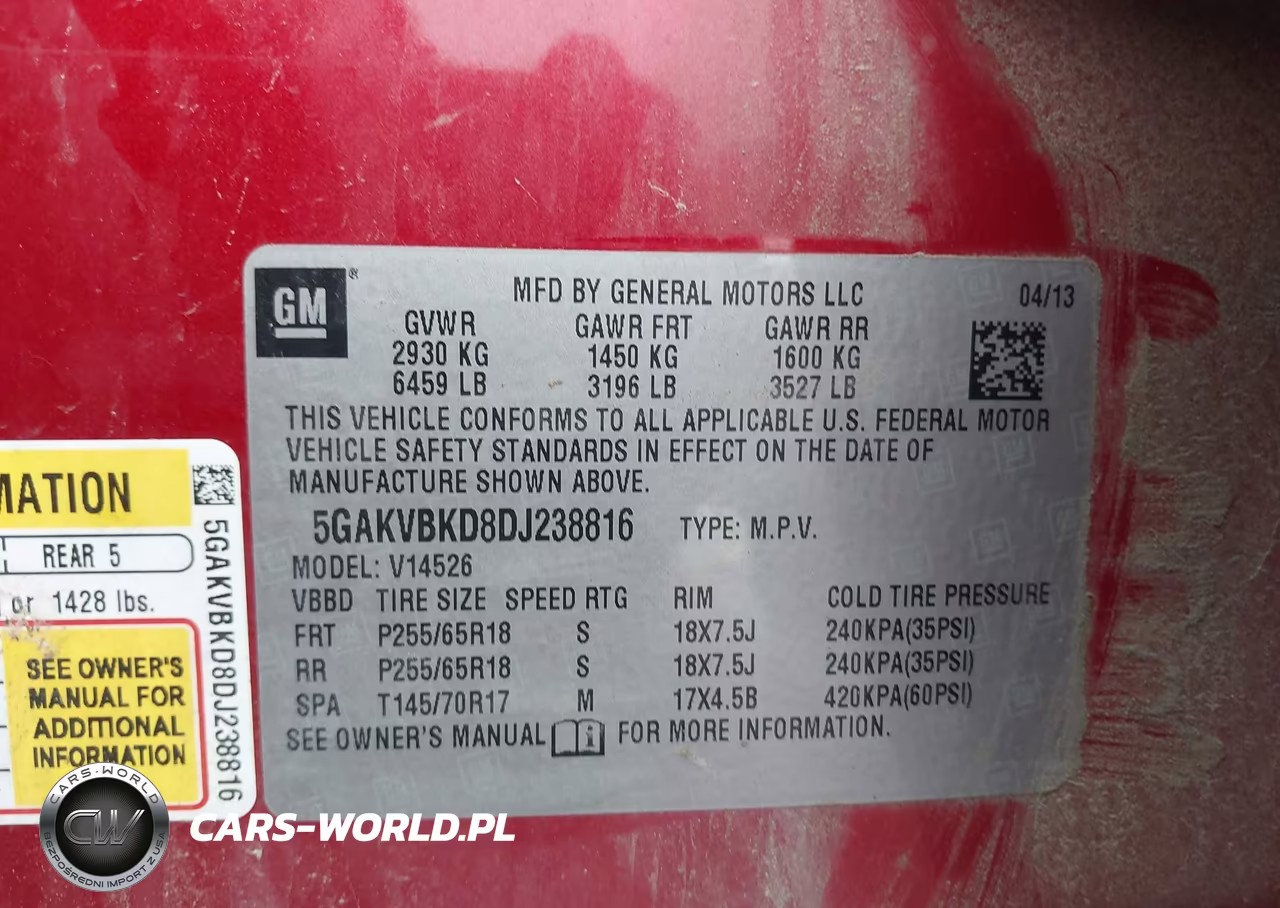2013 Buick Enclave Convenience VIN:5GAKVBKD8DJ238816 - 9