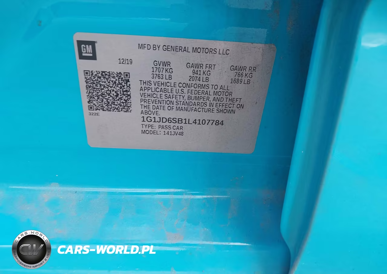 2020 Chevrolet Sonic Fwd Lt 5-Door VIN:1G1JD6SB1L4107784 - 9