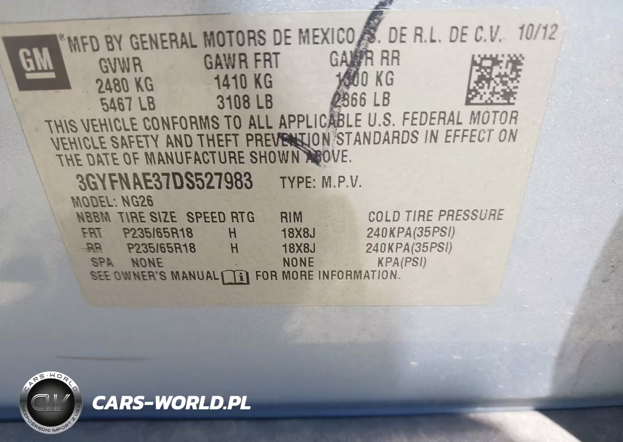 2013 Cadillac Srx Standard VIN:3GYFNAE37DS527983 - 9