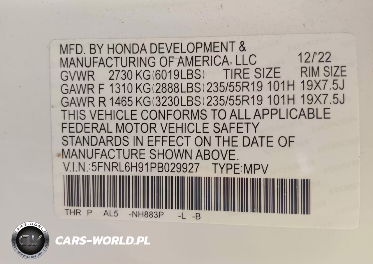 2023 Honda Odyssey Elite VIN:5FNRL6H91PB029927 - 9