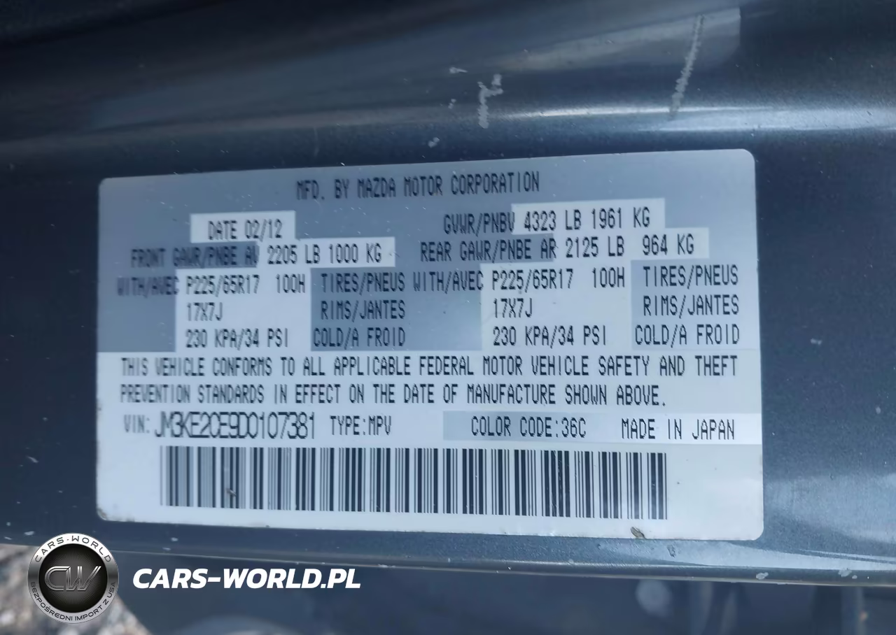 2013 Mazda Cx-5 Touring VIN:JM3KE2CE9D0107381 - 9