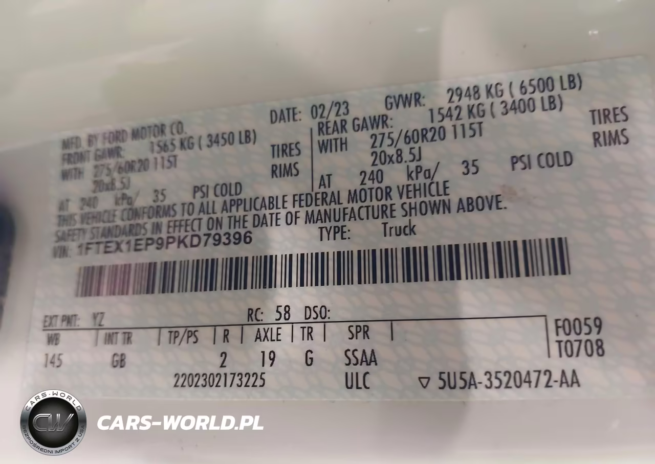 2023 Ford F-150 Xl VIN:1FTEX1EP9PKD79396 - 9