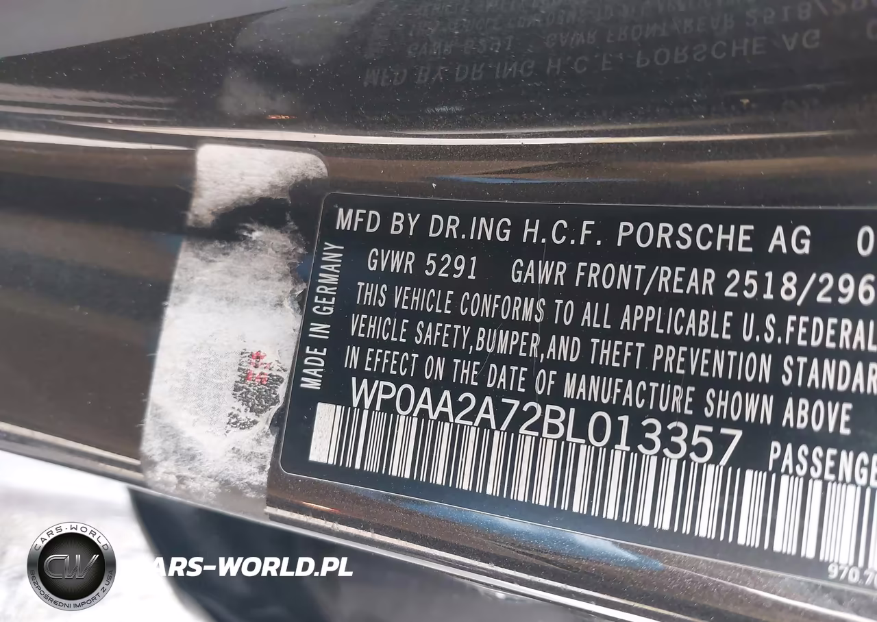 2011 Porsche Panamera 4 VIN:WP0AA2A72BL013357 - 9