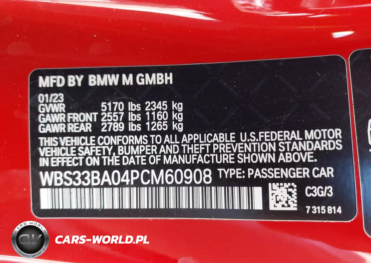 2023 BMW M4 Competition xDrive VIN:WBS33BA04PCM60908 - 9