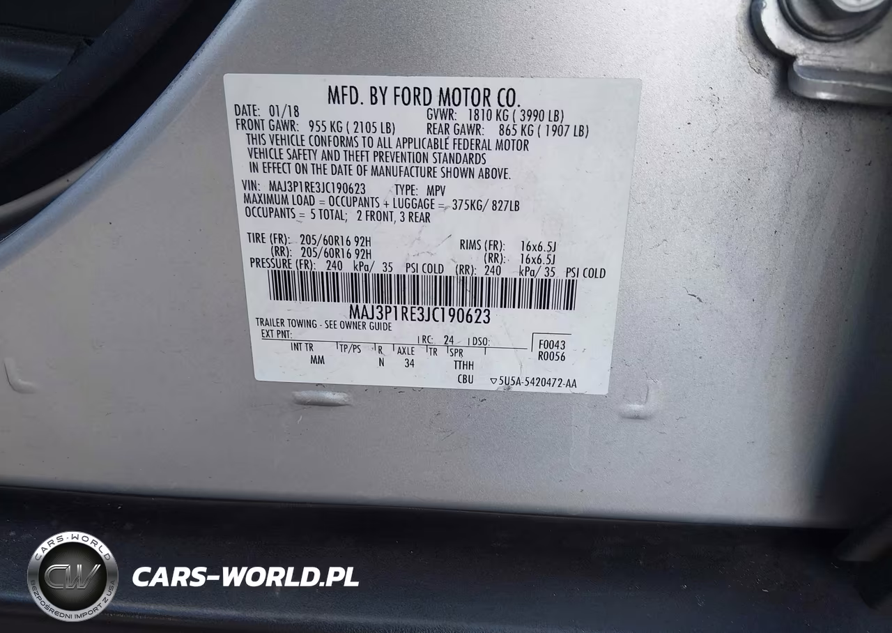 2018 Ford Ecosport S VIN:MAJ3P1RE3JC190623 - 9