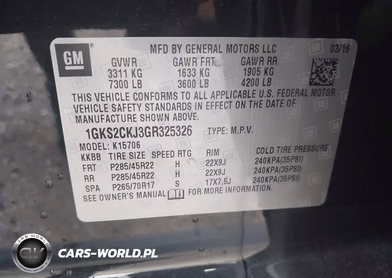 2016 GMC Yukon Denali VIN:1GKS2CKJ3GR325326 - 9