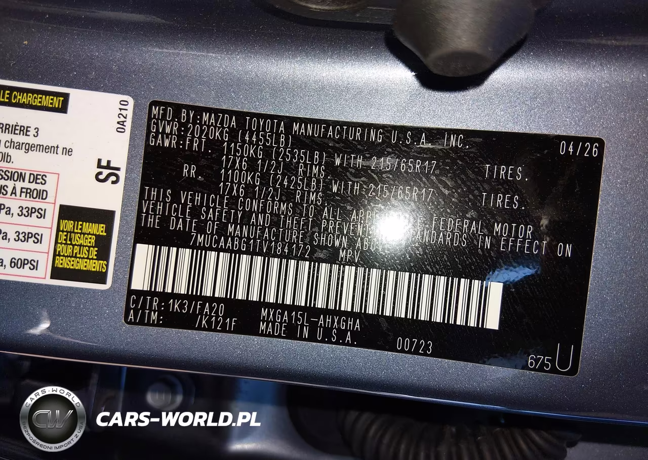 2026 Toyota Corolla Cross Le VIN:7MUCAABG1TV184172 - 9