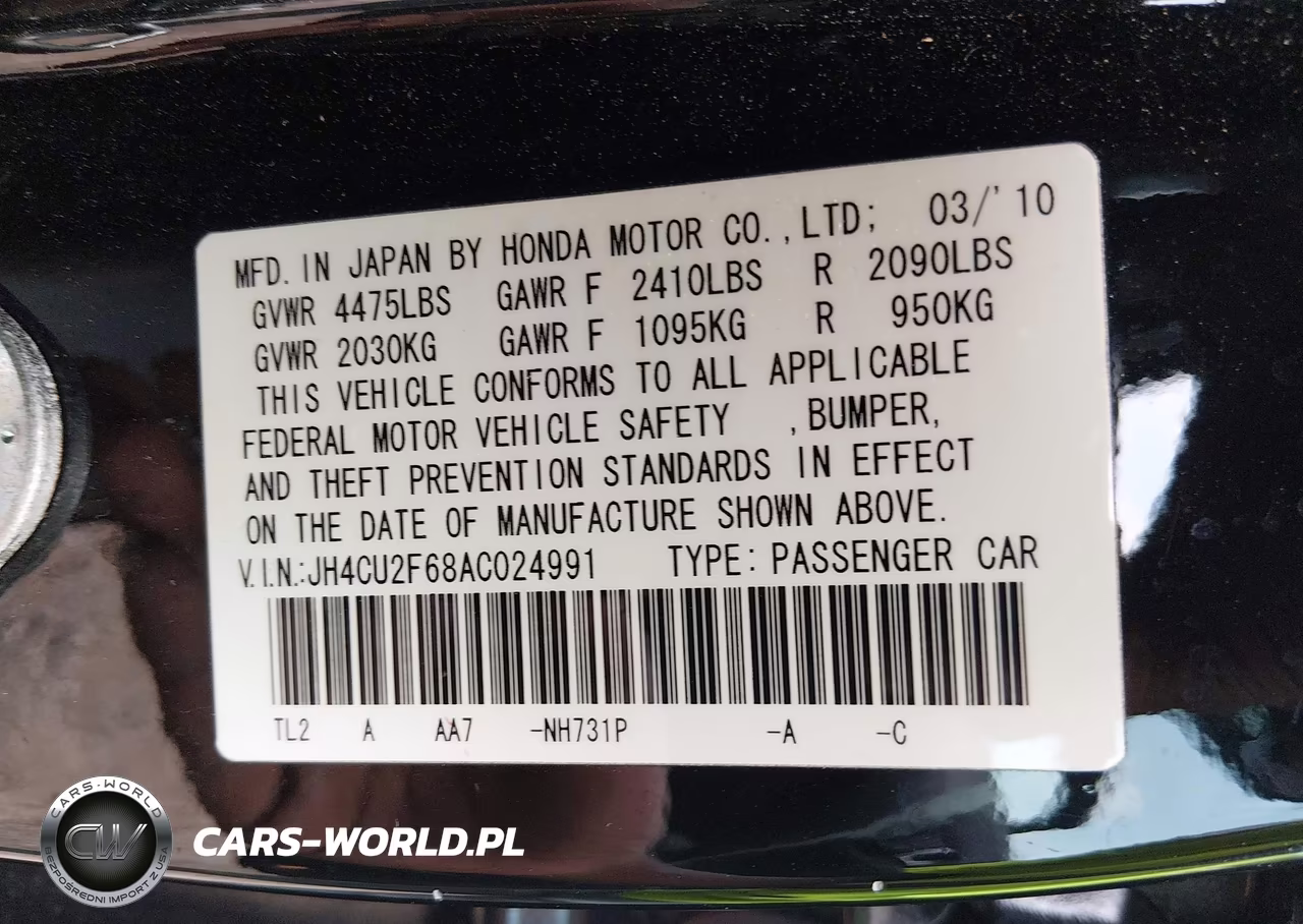 2010 Acura Tsx 2.4 VIN:JH4CU2F68AC024991 - 9
