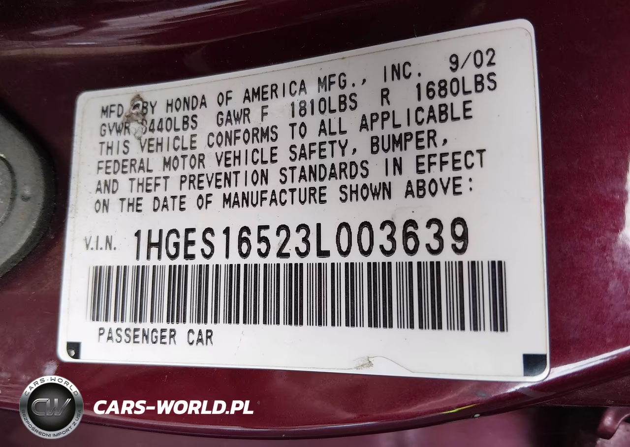 2003 Honda Civic Lx VIN:1HGES16523L003639 - 9