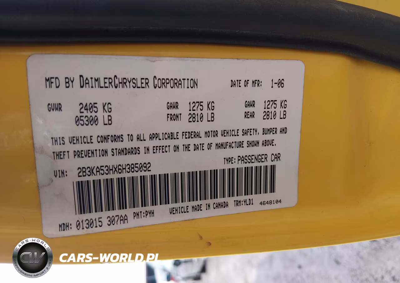 2006 Dodge Charger Rt VIN:2B3KA53HX6H385092 - 9