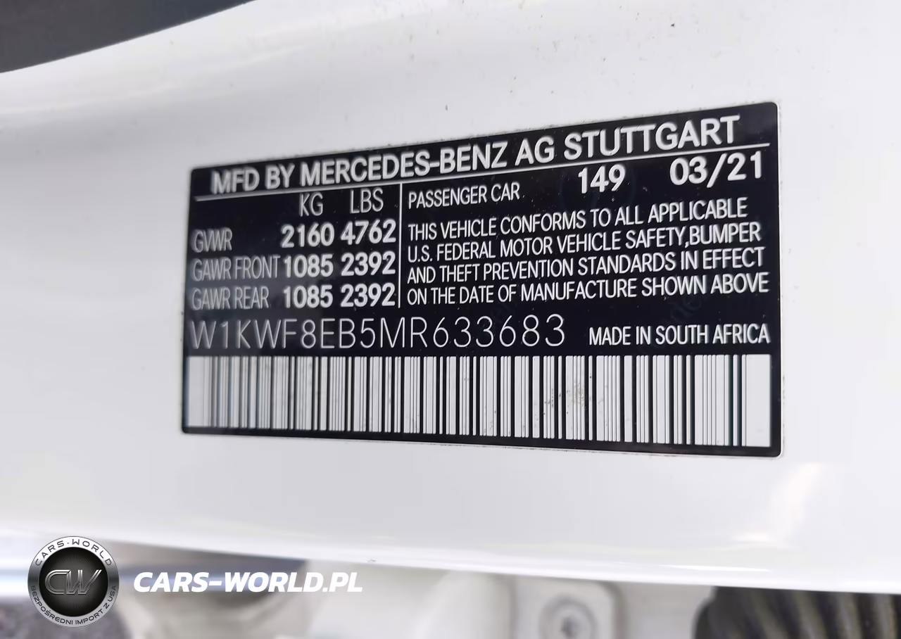 2021 Mercedes-Benz C 300 4Matic VIN:W1KWF8EB5MR633683 - 9
