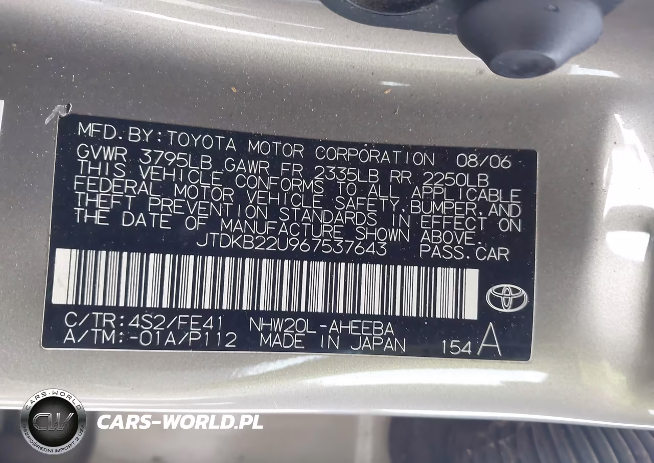 2006 Toyota Prius VIN:JTDKB22U967537643 - 9