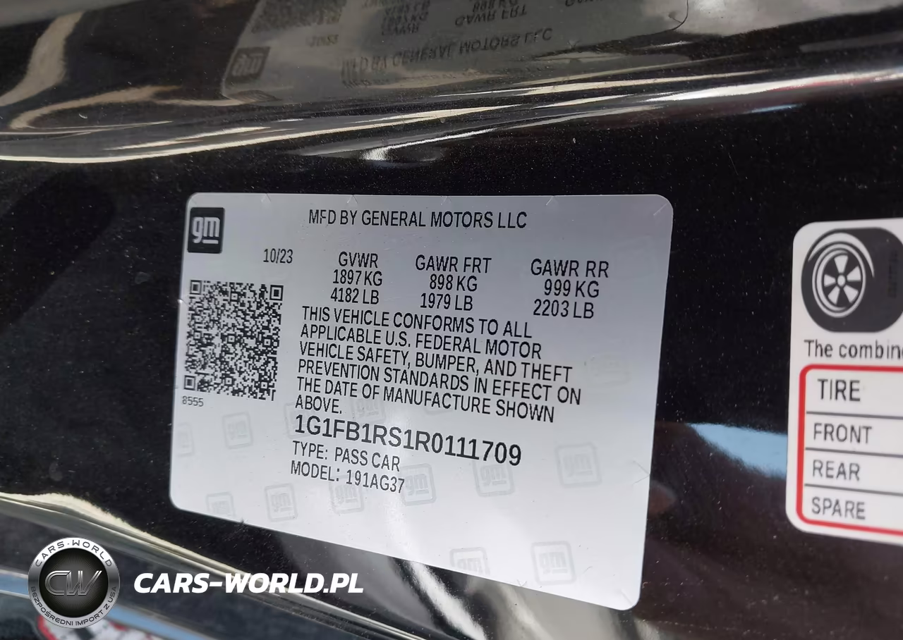 2024 Chevrolet Camaro Rwd 1Lt VIN:1G1FB1RS1R0111709 - 9