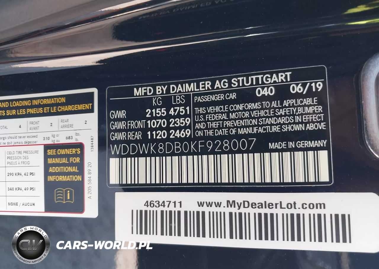 2019 Mercedes-Benz C 300 VIN:WDDWK8DB0KF928007 - 9