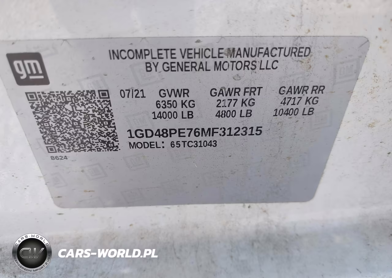 2021 GMC Sierra 3500Hd Chassis VIN:1GD48PE76MF312315 - 8