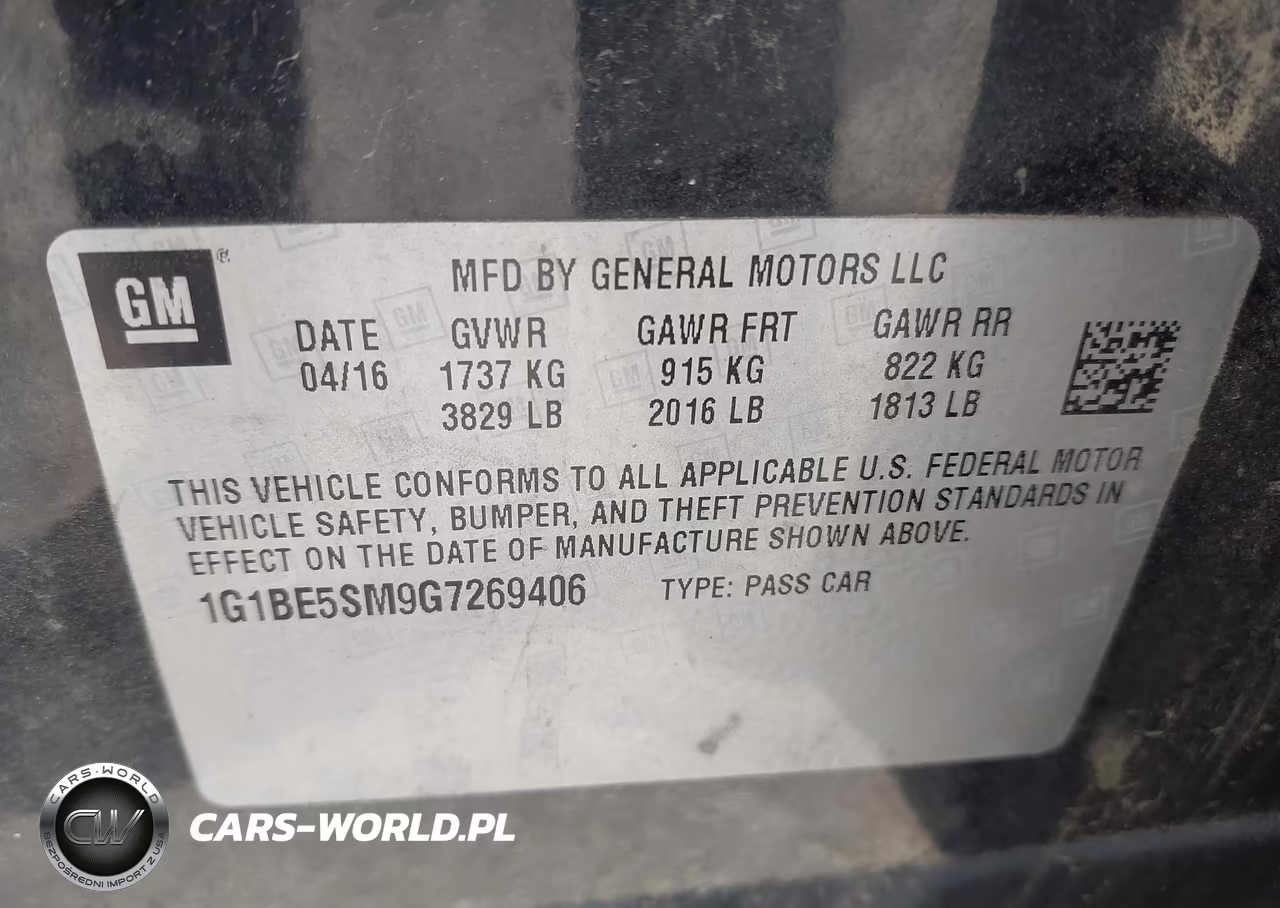 2016 Chevrolet Cruze Lt Auto VIN:1G1BE5SM9G7269406 - 9