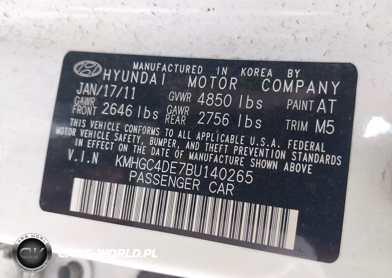 2011 Hyundai Genesis 3.8 VIN:KMHGC4DE7BU140265 - 9