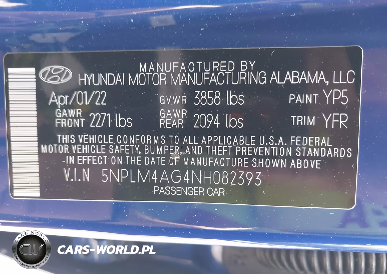 2022 Hyundai Elantra Sel VIN:5NPLM4AG4NH082393 - 9