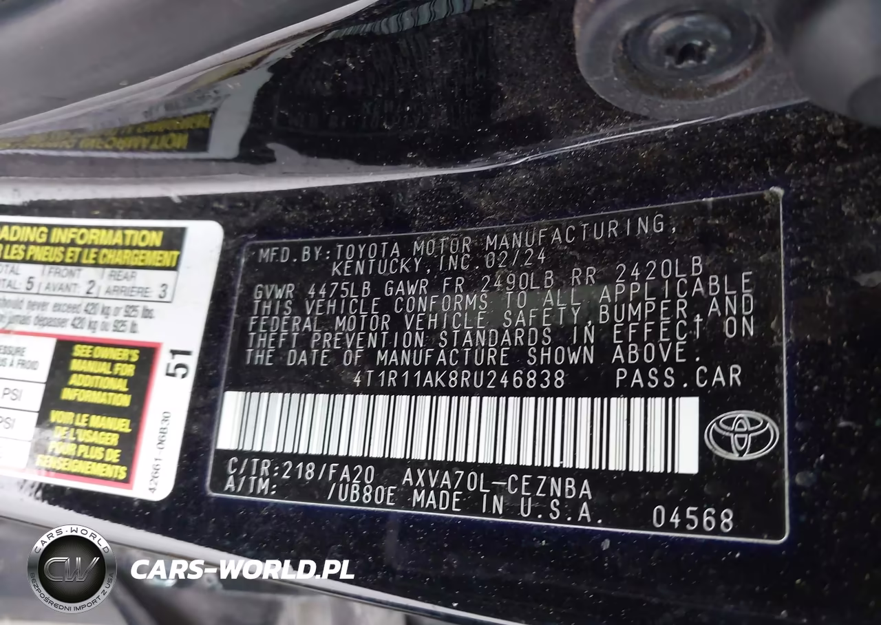2024 Toyota Camry Le VIN:4T1R11AK8RU246838 - 9