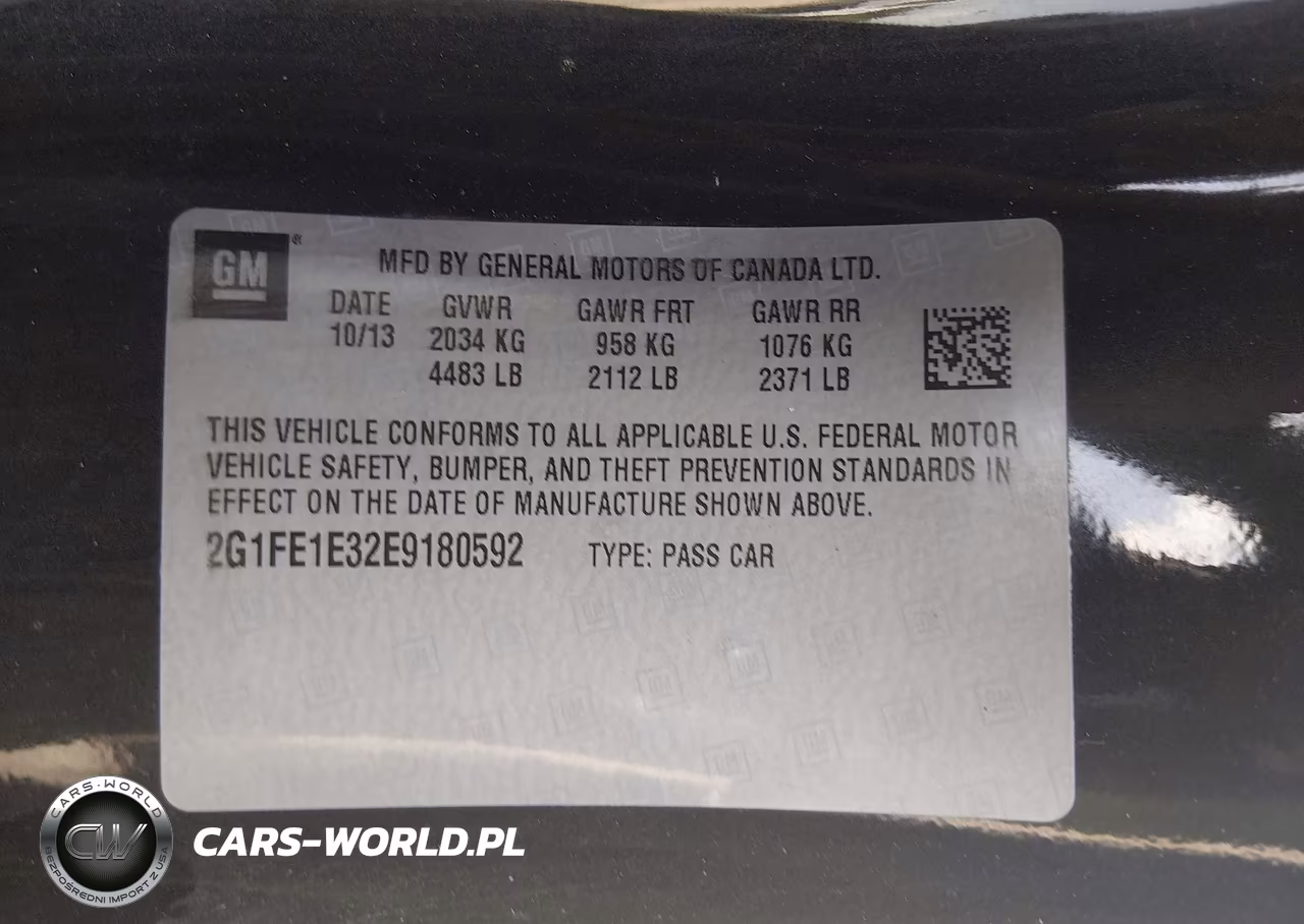2014 Chevrolet Camaro 1Ls VIN:2G1FE1E32E9180592 - 9