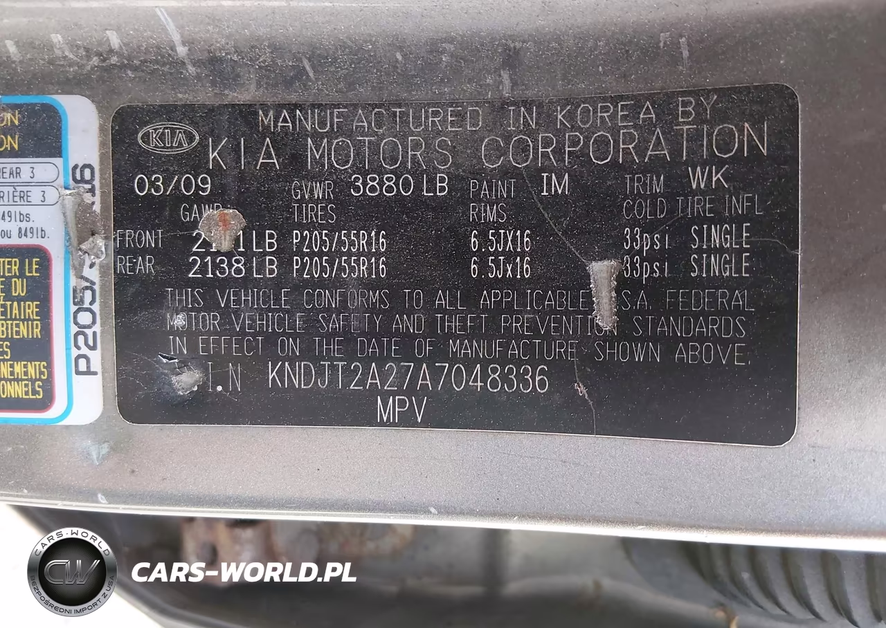 2010 Kia Soul + VIN:KNDJT2A27A7048336 - 9