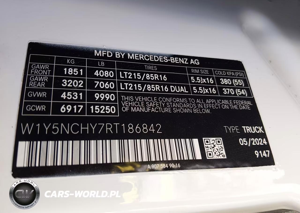2024 Mercedes-Benz Sprinter 3500 High Roof 4-Cyl Diesel Ho VIN:W1Y5NCHY7RT186842 - 9